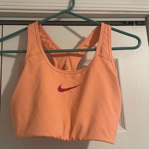 nike sports bra peach